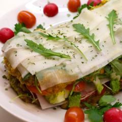 Mango - arugula - "lasagna"