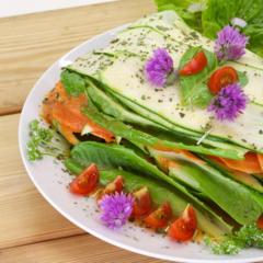 Ananas - perzik - "lasagne"