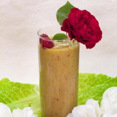 Frambozen - nectarines - perzik - smoothie