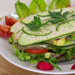 Plum - courgette - "lasagna"
