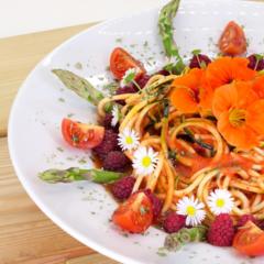 Asperges - nectarines - ananas - "pasta"