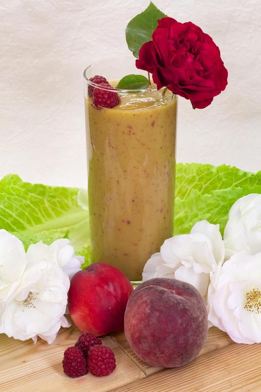 Frambozen - nectarines - perzik - smoothie